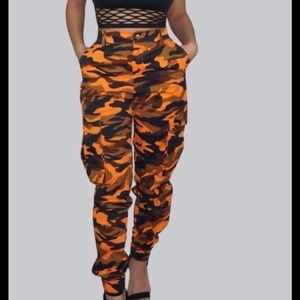 Orange camo pants